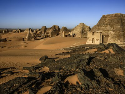The Meroe pyramids in northeastern Sudan sit about1,650 feet from the banks of the Nile. Now, the site's royal bath is at risk of damage from record flooding.