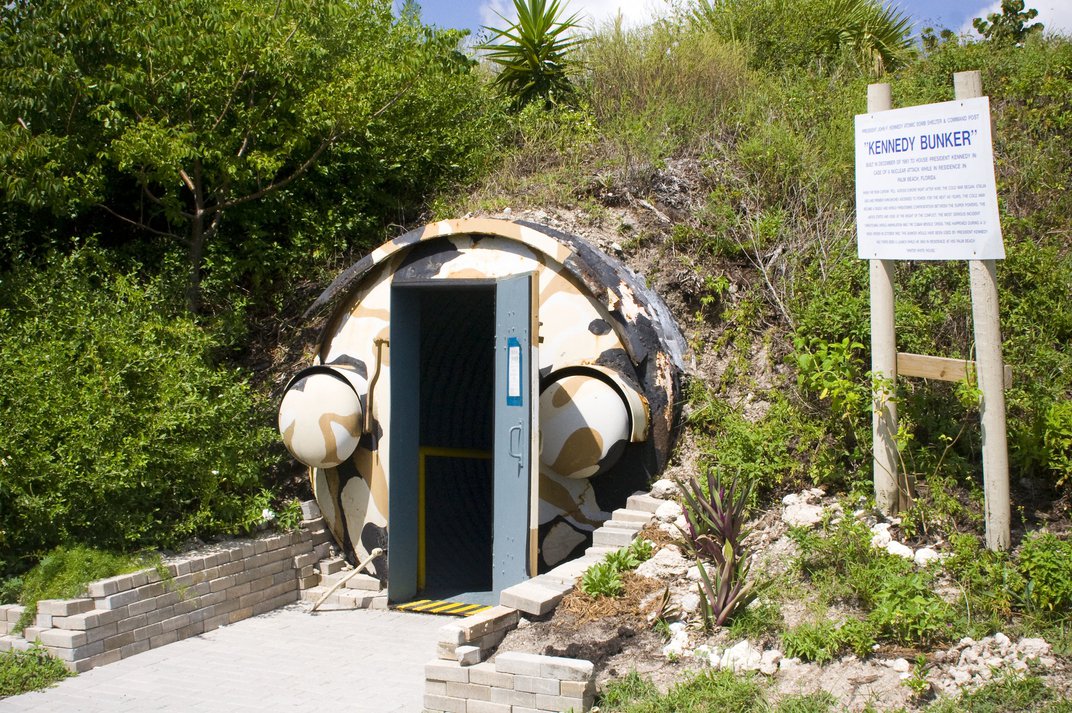 Entrance to Kennedy's Palm Beach bunker, which is now closed to the public