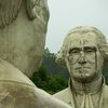 George Washington seems to be crying as he stares at FDR.