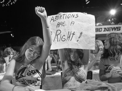 Pro-choice protesters in 1972