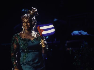 Cuban-American singer Celia Cruz at Madison Square Garden in 1993