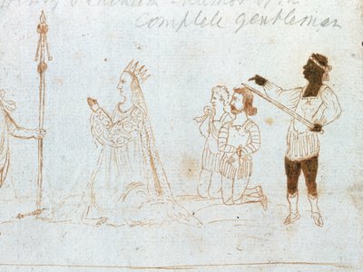 This drawing of a performance of Shakespeare's Titus Andronicus has given scholars an understanding of how blackface was used in Elizabethan England.