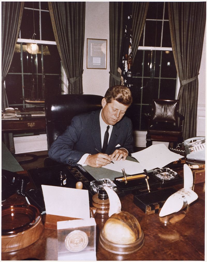 Kennedy signs the Cuba Quarantine Proclamation