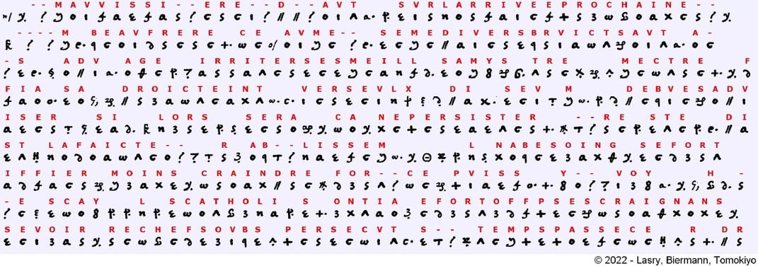 One of the decrypted letters