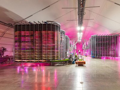 Grōv Technologies’ vertical farm is designed to minimize land and water use of conventional feed production.